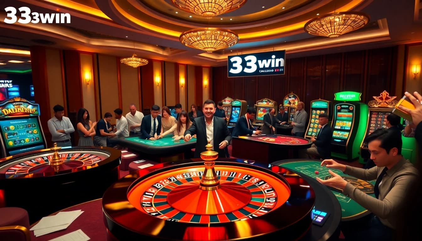 Players enjoying thrilling games on the 33win online casino platform.