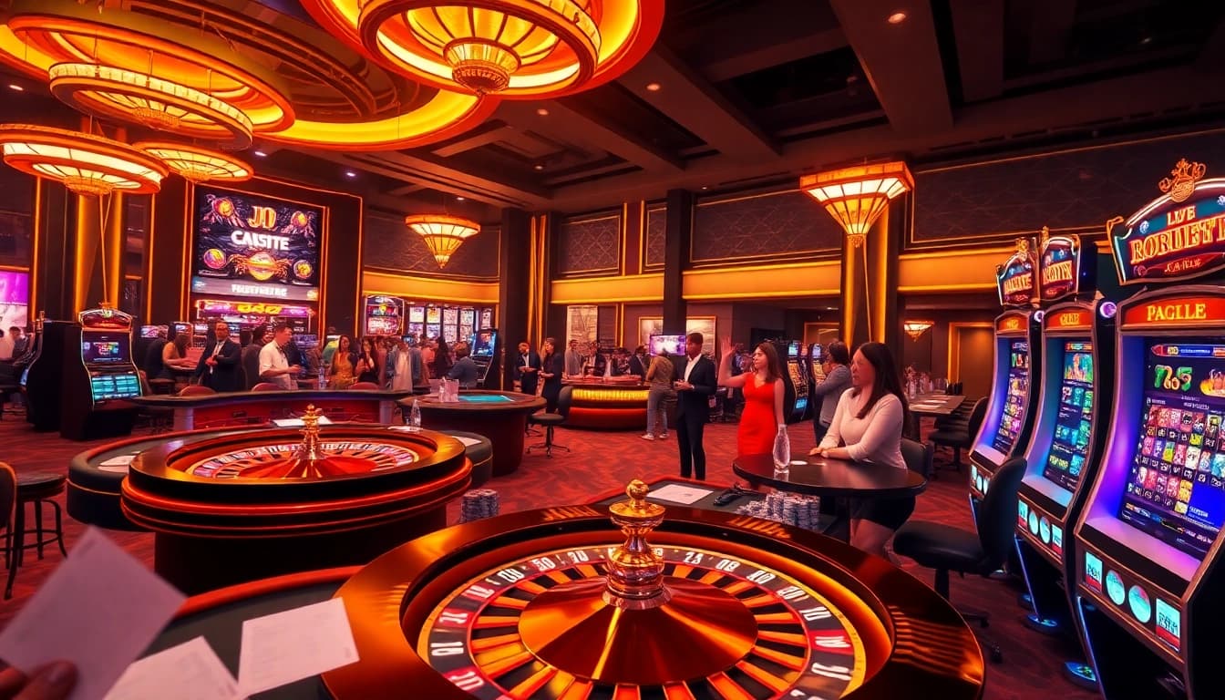 Engage in thrilling gaming action at J88, featuring exciting tables and vibrant atmosphere.