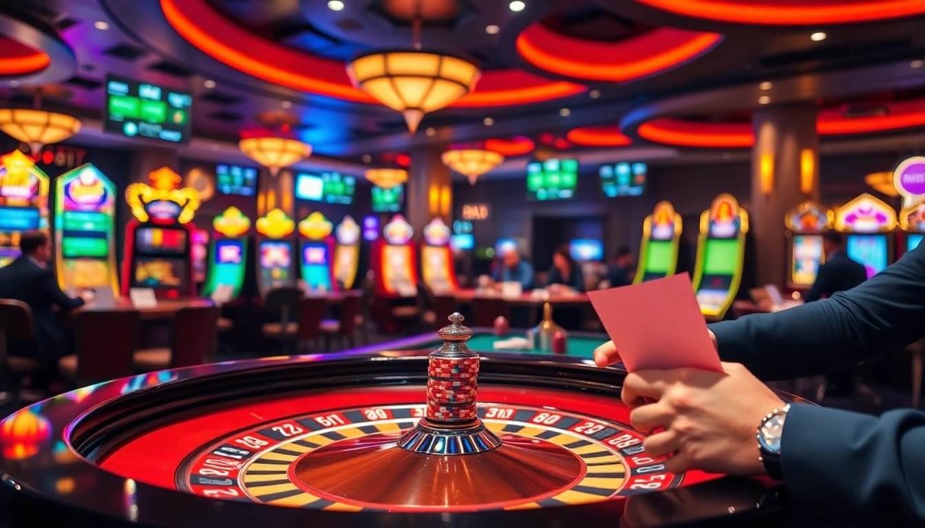 Excited players enjoying high-stakes games at LC88, the premier online gambling platform.