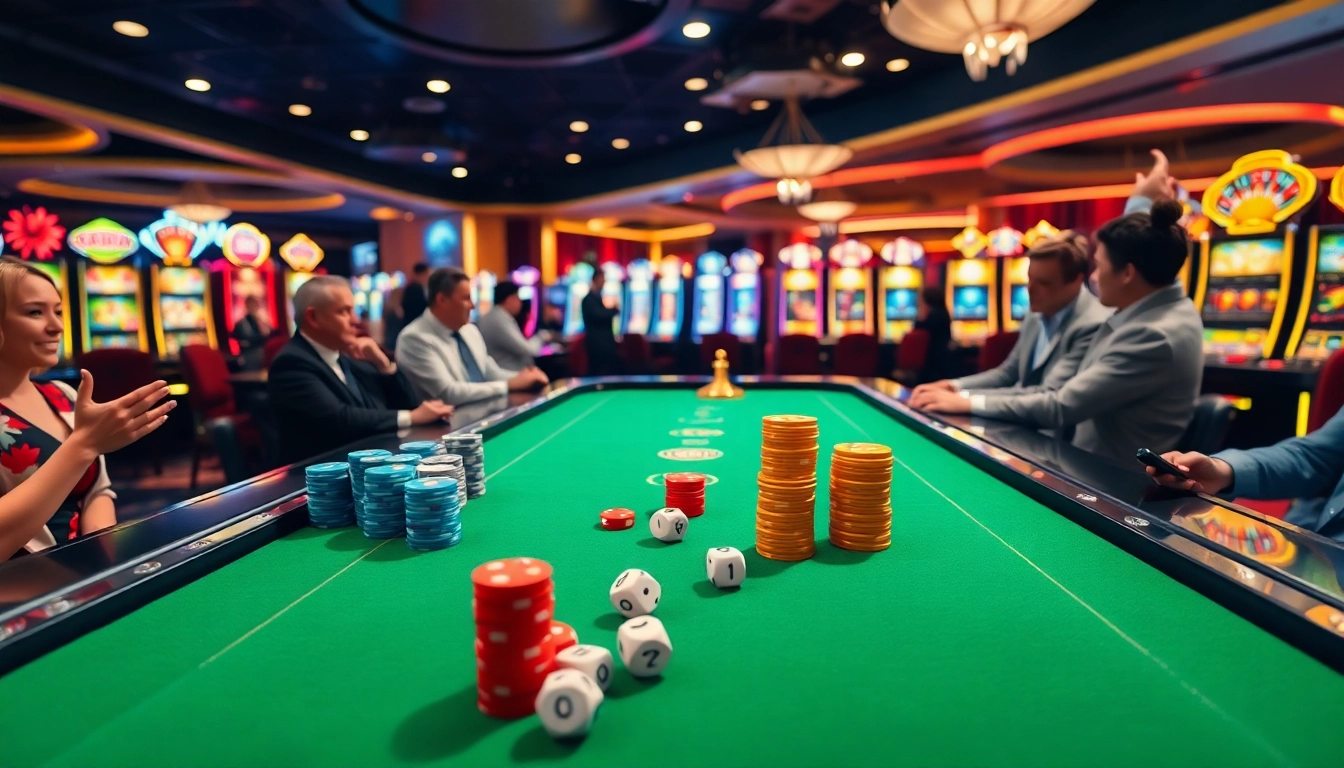 Experience the excitement of Go8 gaming at a luxurious casino table with chips and cards.