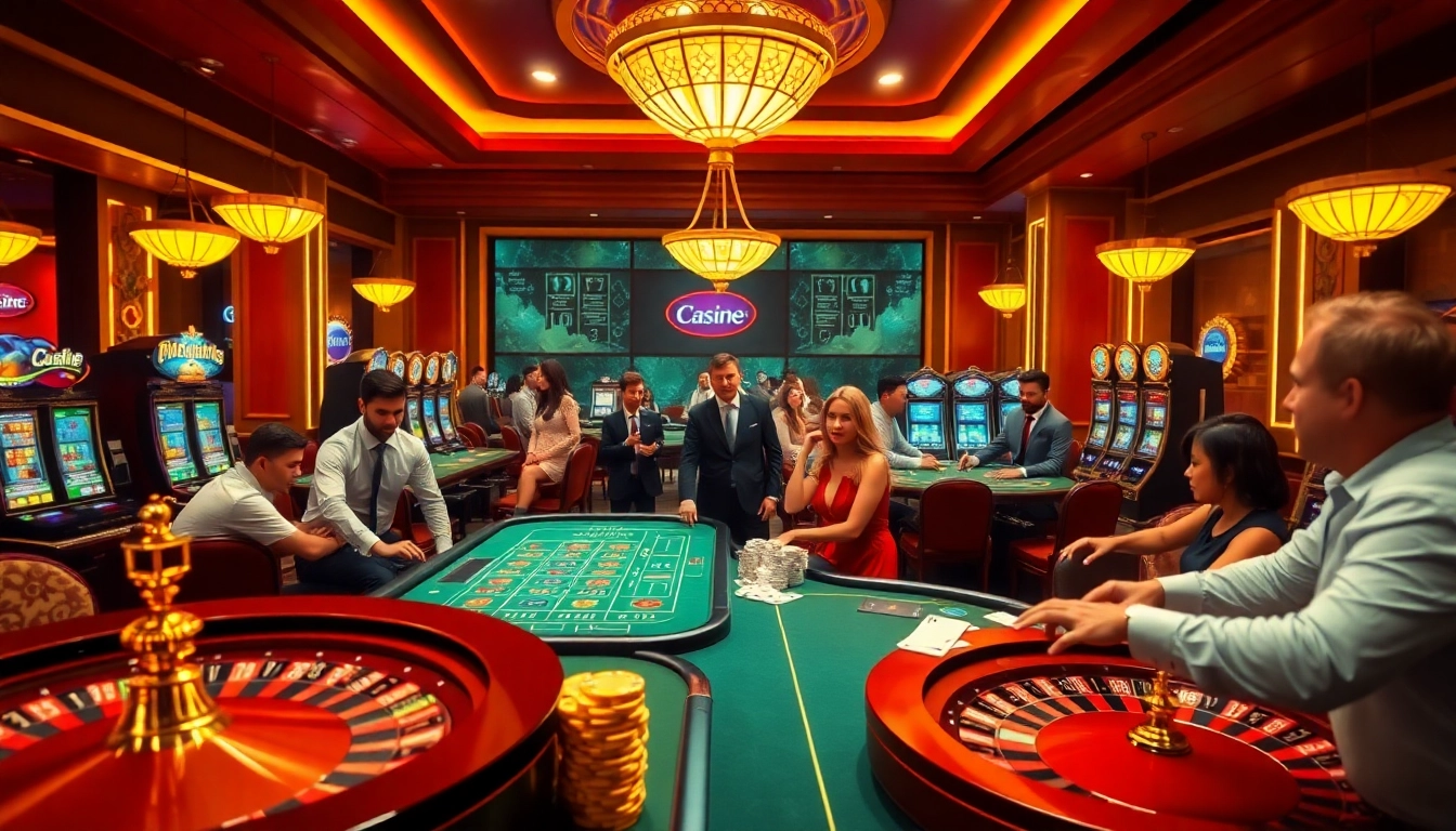 Experience gaming thrills at https://i9bets.co.com/ in a luxury casino scene filled with excitement.