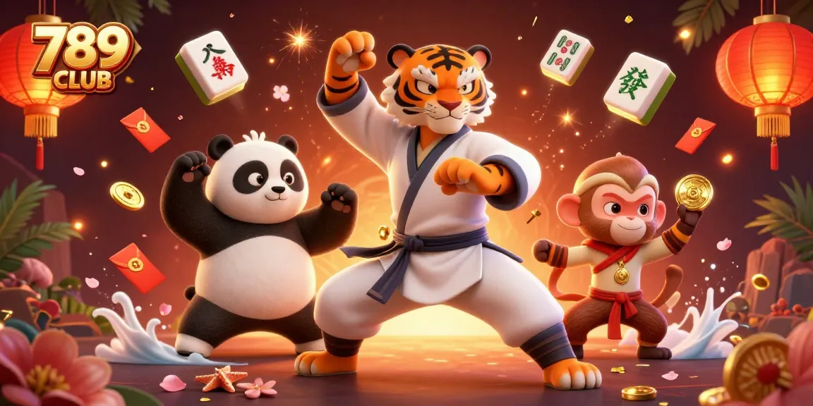 Experience fun and rewards at 789 CLUB with 3D cartoon characters showcasing exciting casino elements.