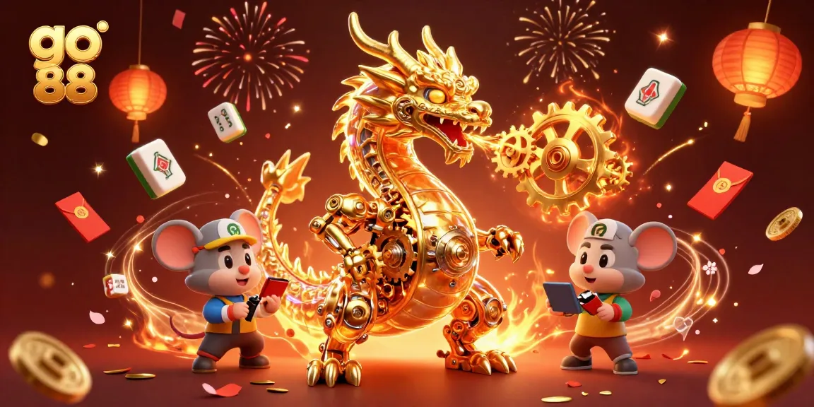 Experience the thrill of go 88 with vibrant 3D casino-themed illustration showcasing celebratory elements and immersive gaming.