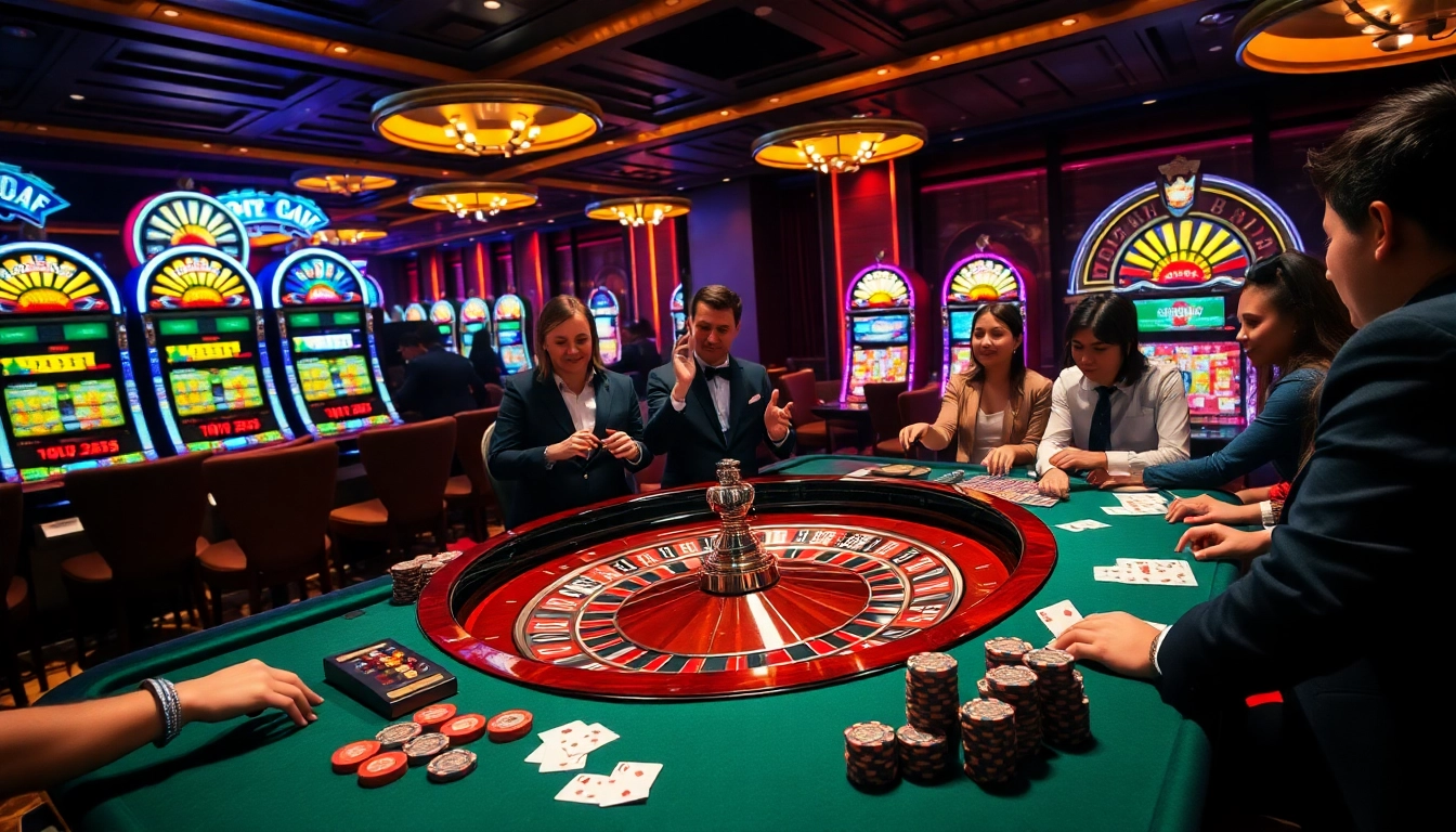Experience thrilling gameplay at https://kjc.football/ with a lively roulette table in an elegant casino.