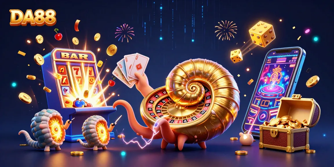 Experience the excitement of DA88 with vibrant casino elements bursting with energy!