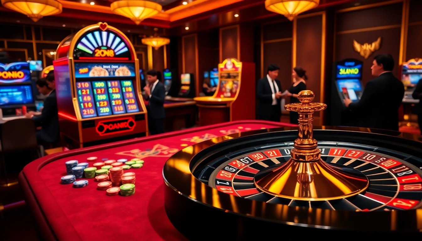 Exciting GO8 casino scene featuring poker chips and roulette, inviting players to join.