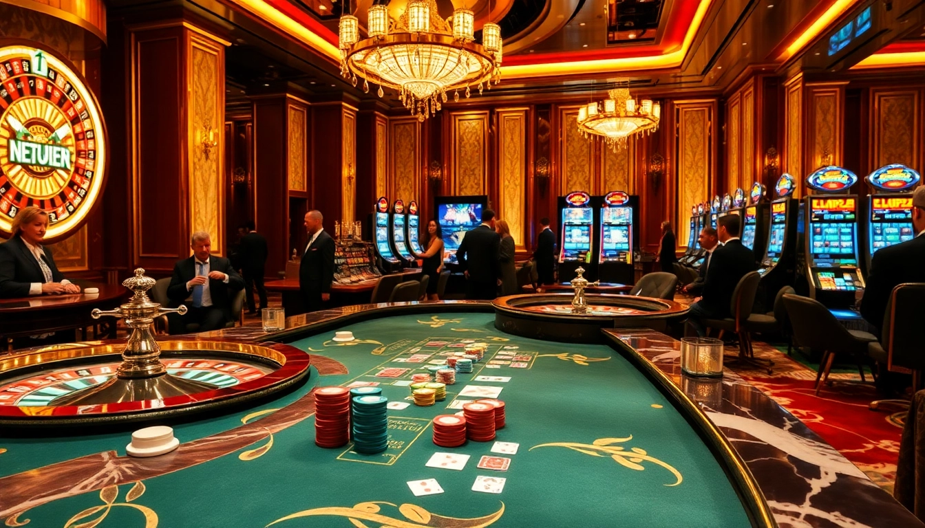Experience the thrill of gambling at newphim's vibrant casino scene, featuring engaging tables and exciting games.