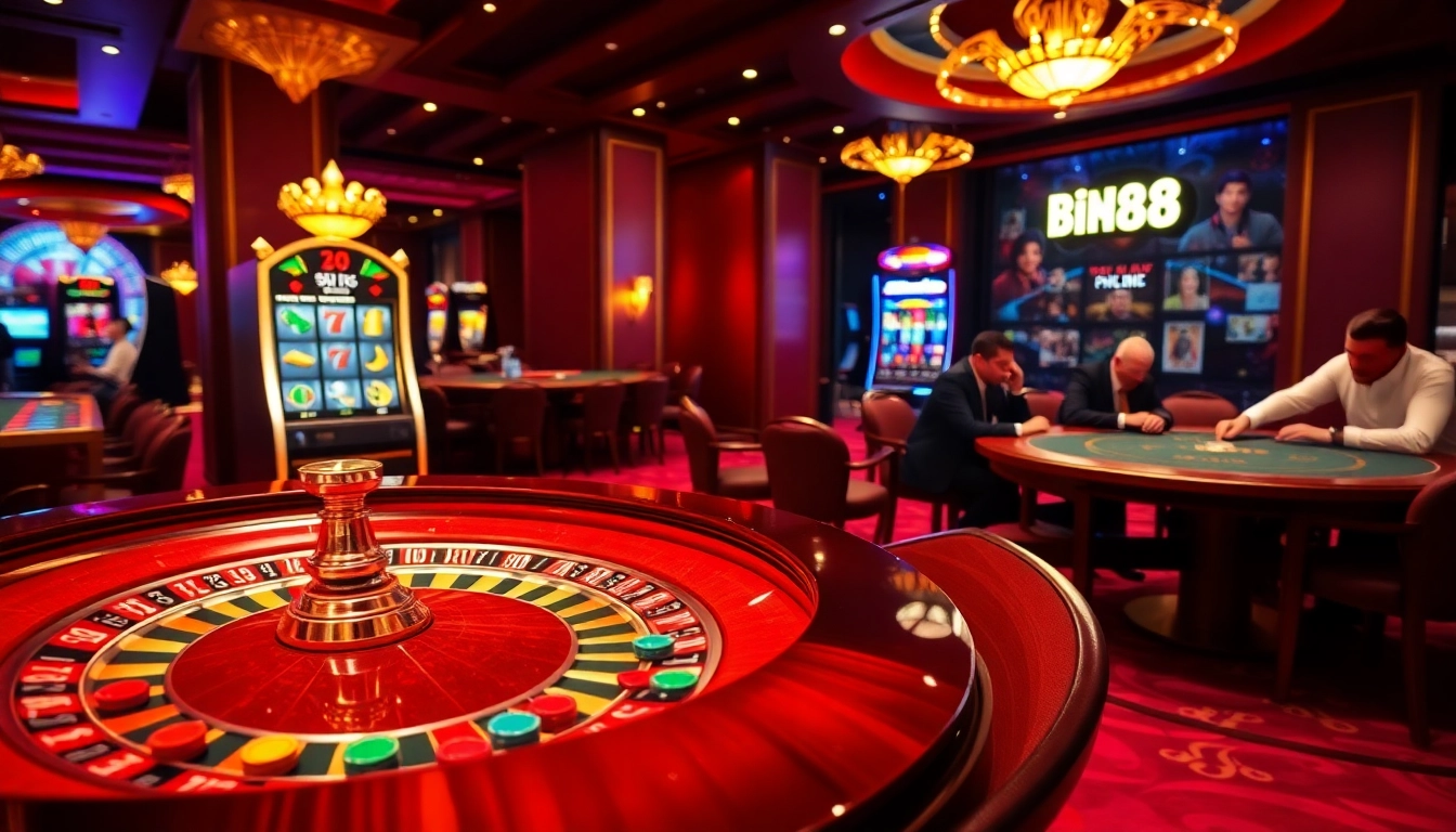 Experience the excitement of kim88's online casino with vibrant gaming tables and thrilling jackpots.