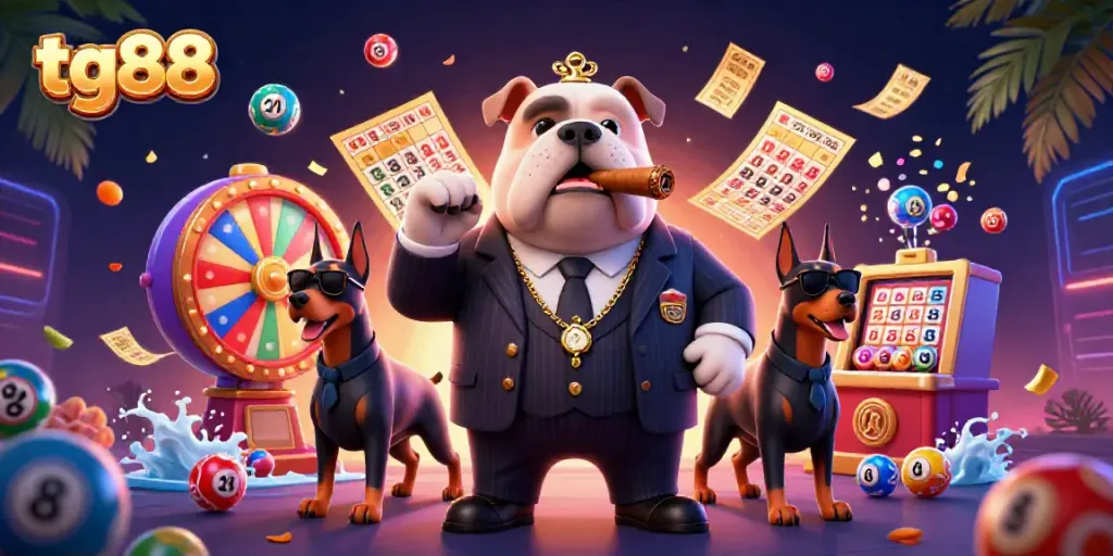Experience thrilling action at tg88 with a vibrant casino-themed illustration depicting excitement and energy.