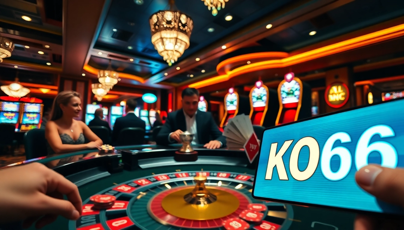 Trải nghiệm sự phấn khích của KO66 cùng những người chơi tại bàn casino có cược cao.