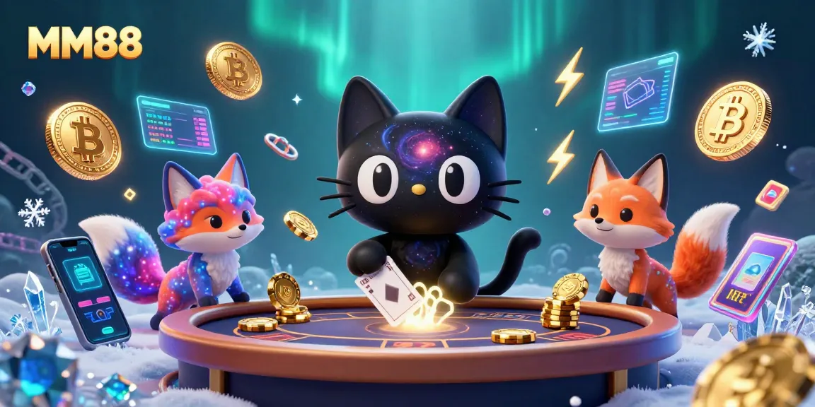 Engage in thrilling gameplay at MM88 with a cosmic casino atmosphere featuring unique characters.