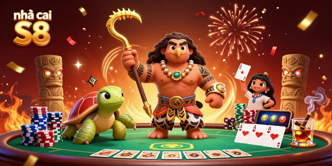 Engage in thrilling poker action at Nhà cái S8 with a Maui demigod and vibrant game elements.