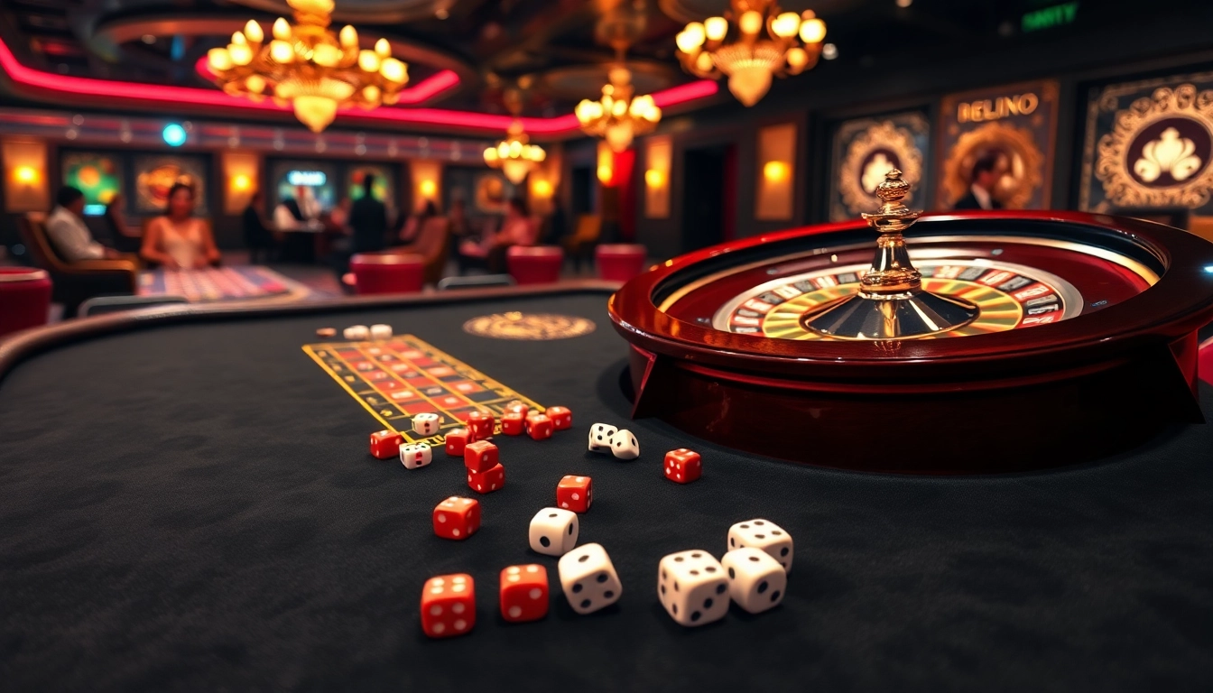 Experience thrilling gameplay at https://789f.site/, featuring an elegant casino scene with vibrant gaming tables.