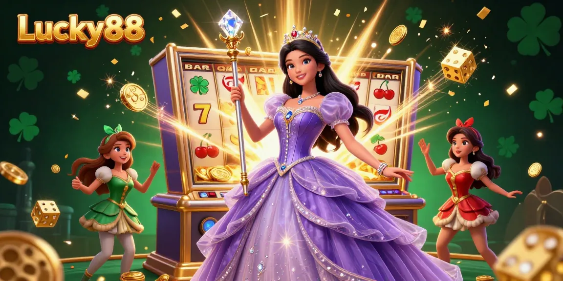 Experience the thrill of Lucky88 with a dazzling slot scene full of jackpots and vibrant colors.