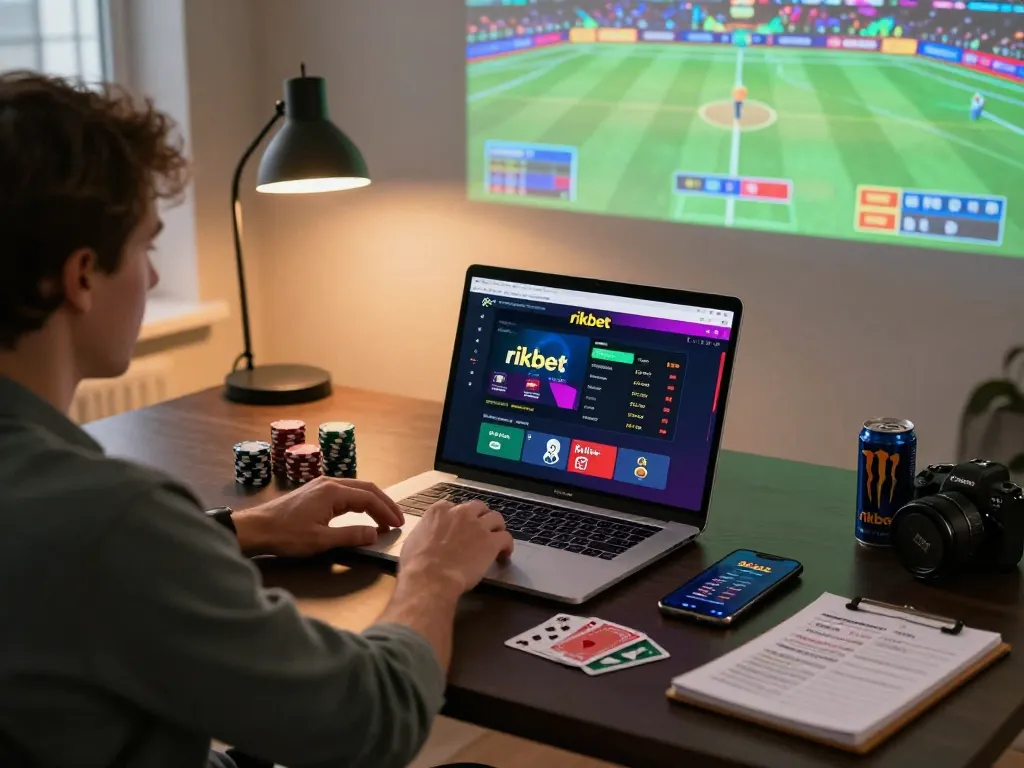 Online betting experience on rikbet with vibrant interface and gaming elements.