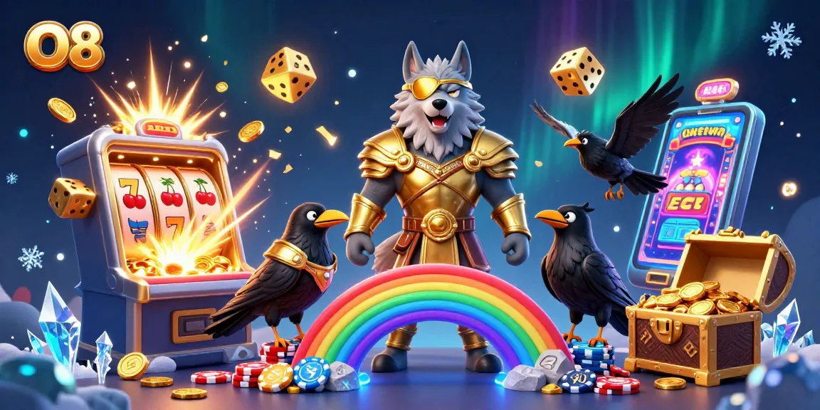 O8 showcases a thrilling slot game experience with Odin and his ravens amidst jackpot excitement.