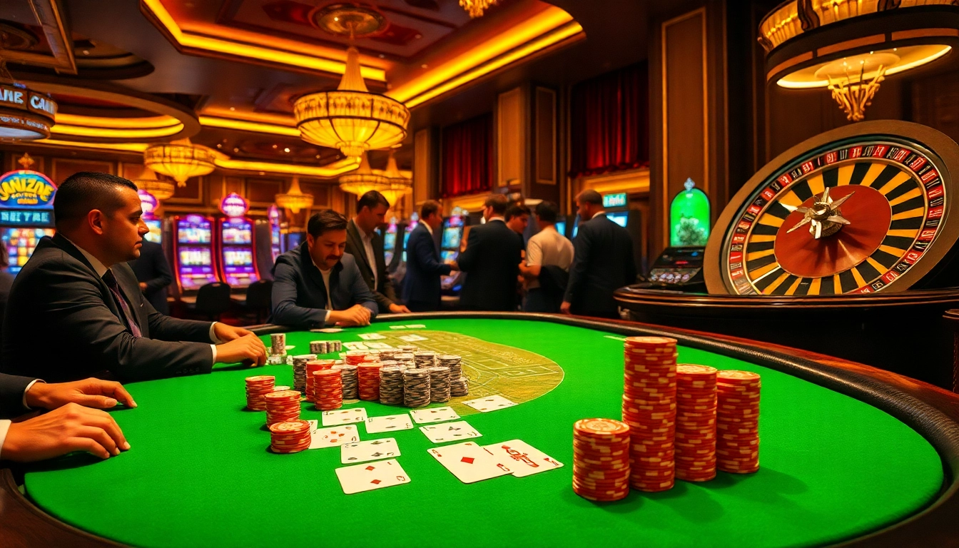 Engaging poker scene in a vibrant casino setting with MK8 excitement