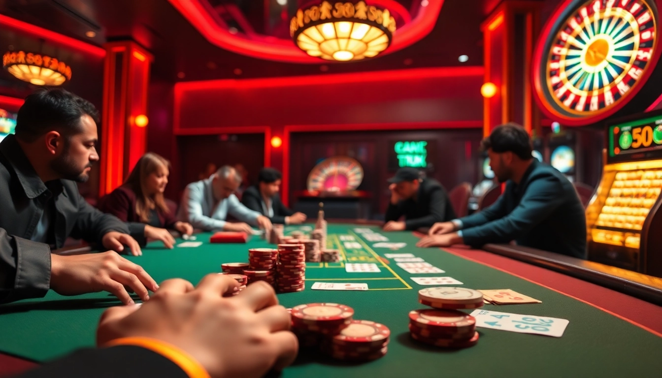 Engaged players at a poker table with 89bet.sh branding, showcasing premium gambling excitement.