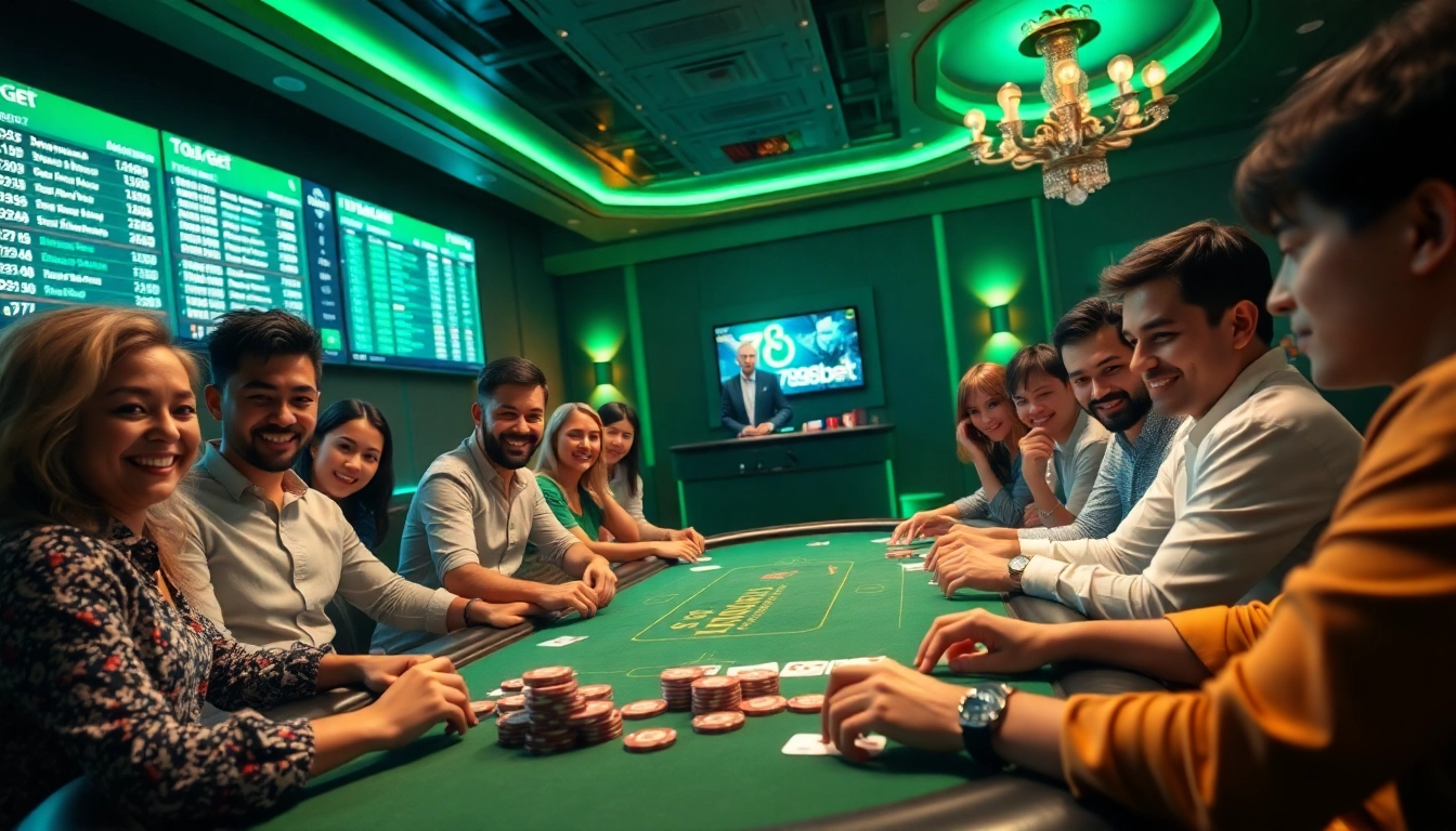 Experience the thrill of online gaming with 789bet at a vibrant casino setting.