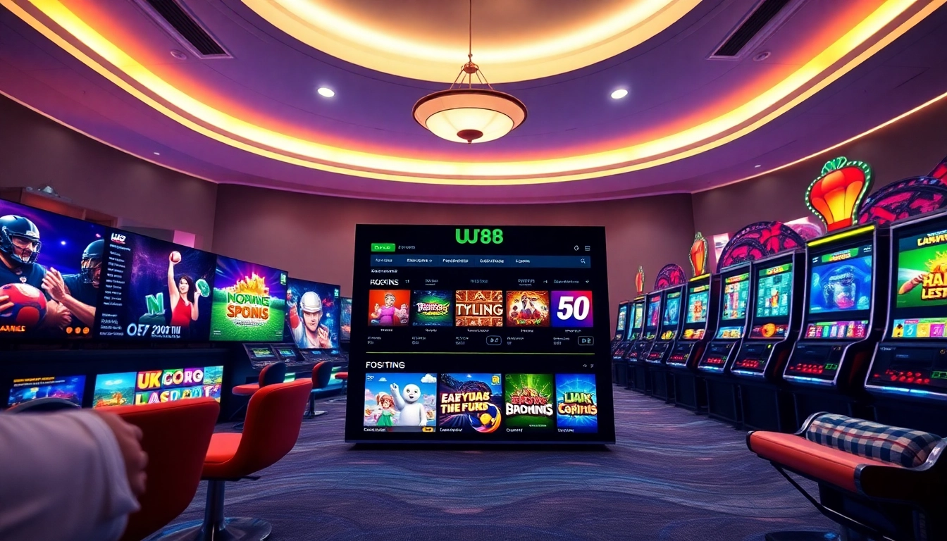 UU88 platform interface showcasing exciting betting options and games.
