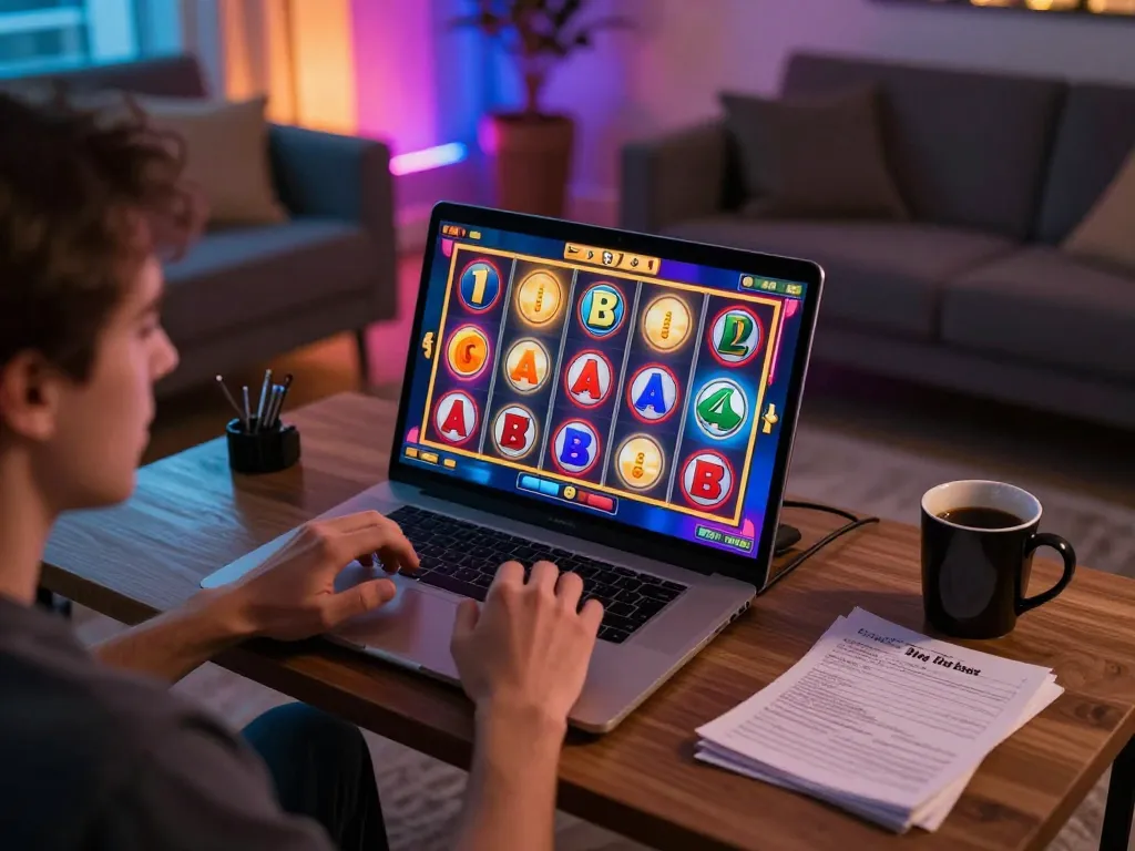 Engaging with slot88 on a smartphone during an exciting game session at home.