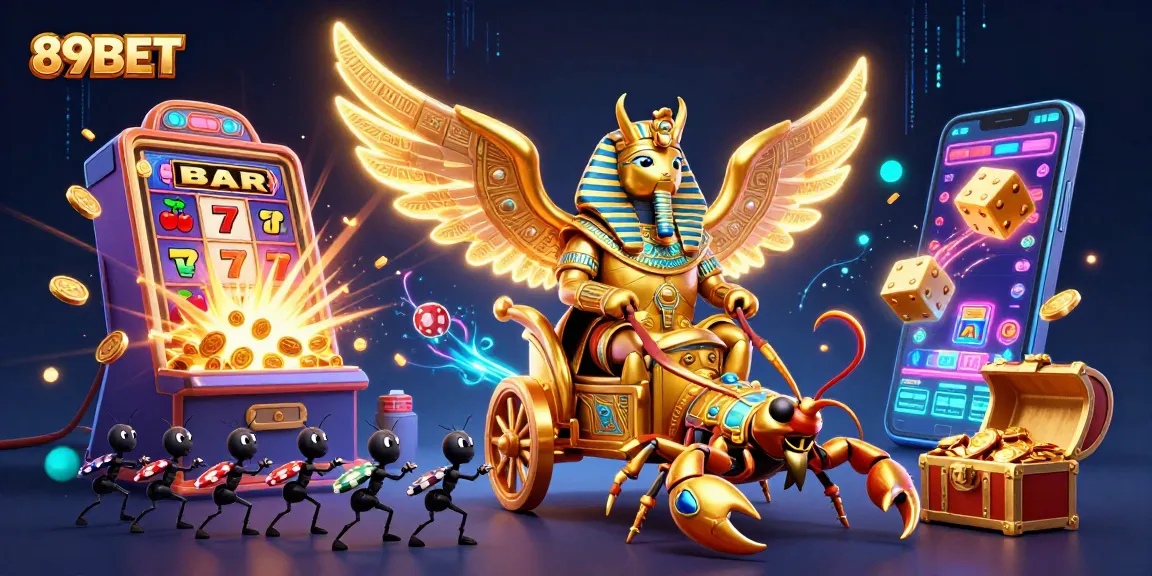 Engage with thrilling gaming at 89BET featuring vibrant casino elements and striking characters!