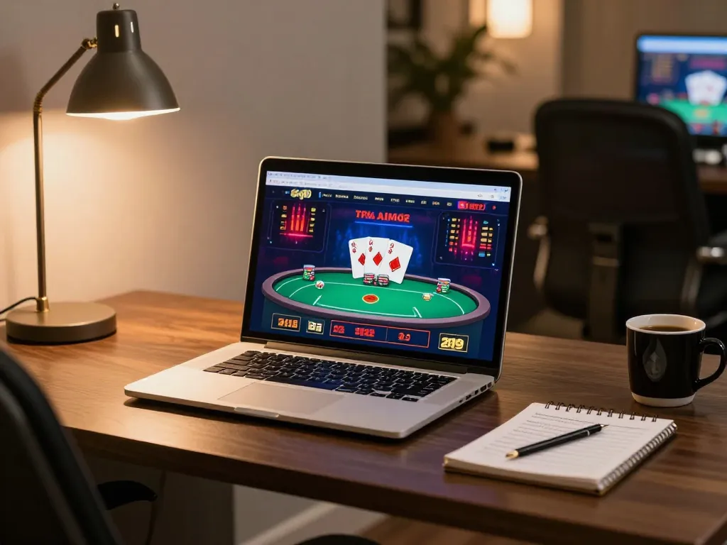 Engaging online gameplay at Sky88 casino with vibrant poker game interface