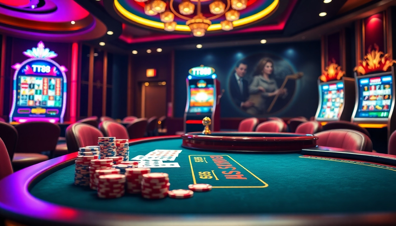 Playing poker at the TT88 casino table, highlighting thrilling moments of high-stakes gambling.