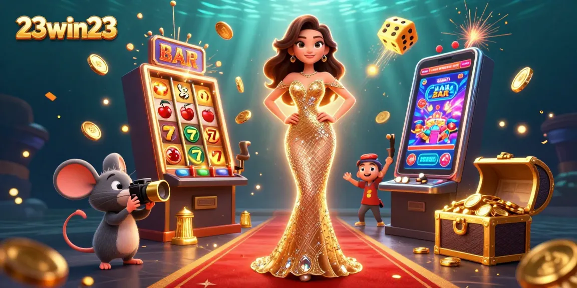 Experience the excitement of 23win23 with vibrant slot elements and dynamic gaming visuals.