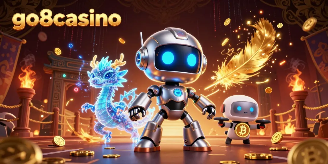 Go8casino presents thrilling gaming excitement with vibrant characters and rich casino elements.