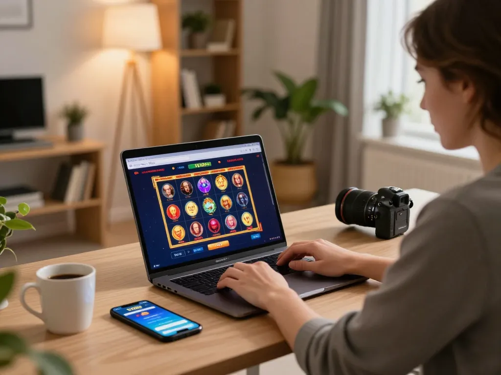 Player engaging with the TG88 online casino app during a home gaming session.