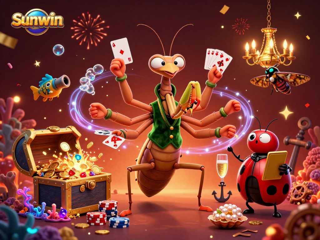 Engage with sunwin's vibrant casino atmosphere featuring unique cartoon characters and dynamic elements.