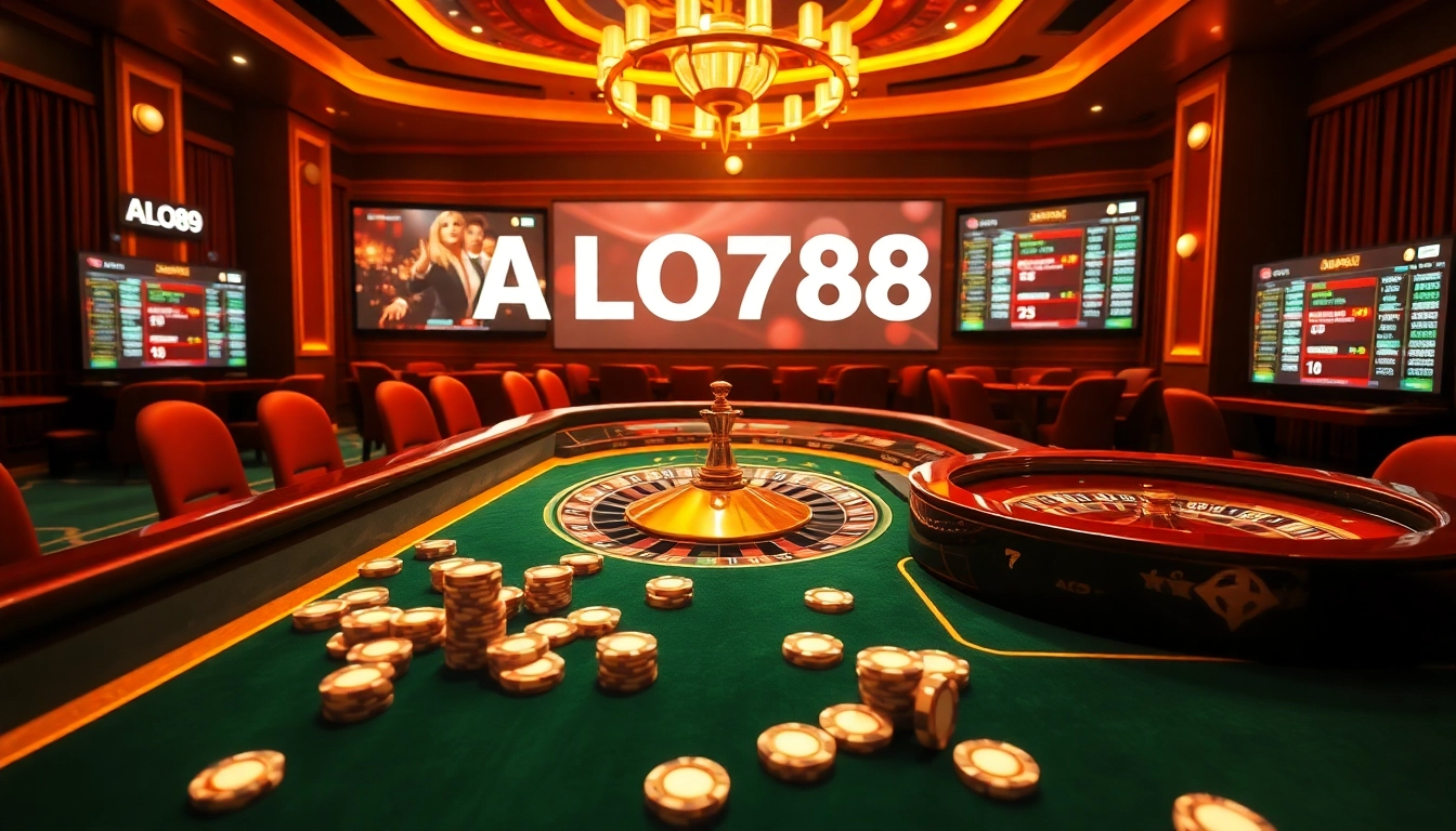 Experience the thrill of casino gaming with ALO789, showcasing live bets and dynamic tables.