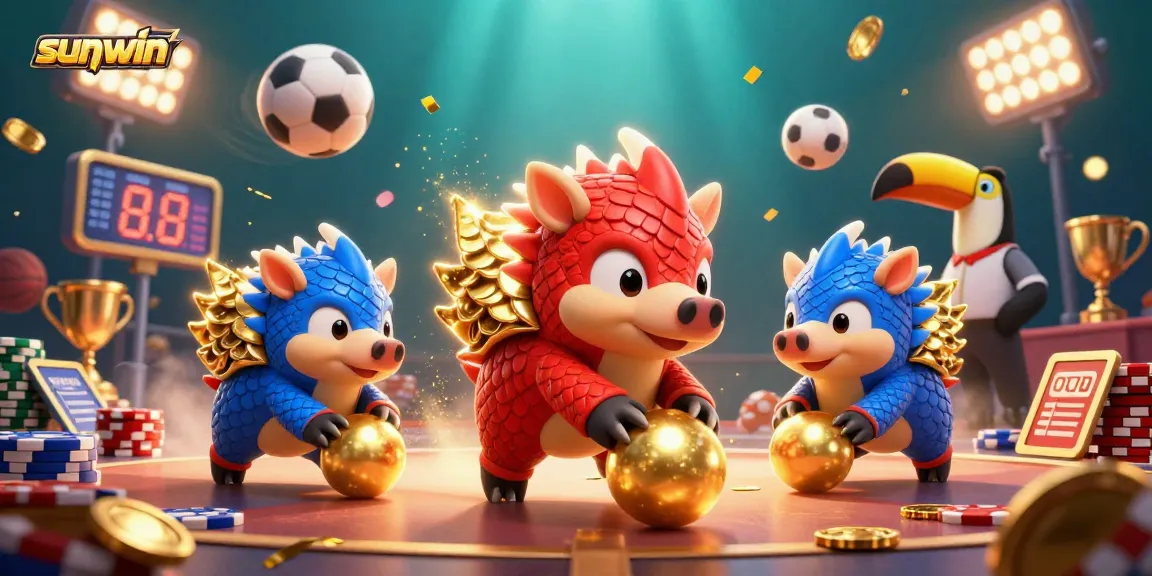 Engage with sunwin as rival pangolins compete in a dynamic casino scene filled with vivid action.