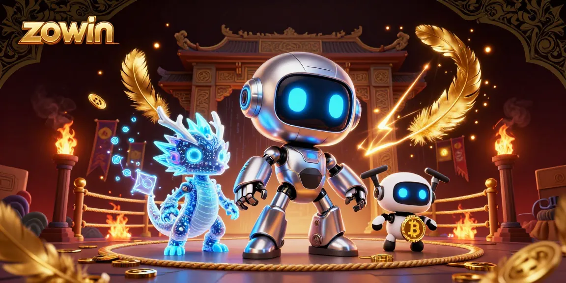 Engage in exhilarating casino experiences with Zowin's vibrant 3D gaming illustration.