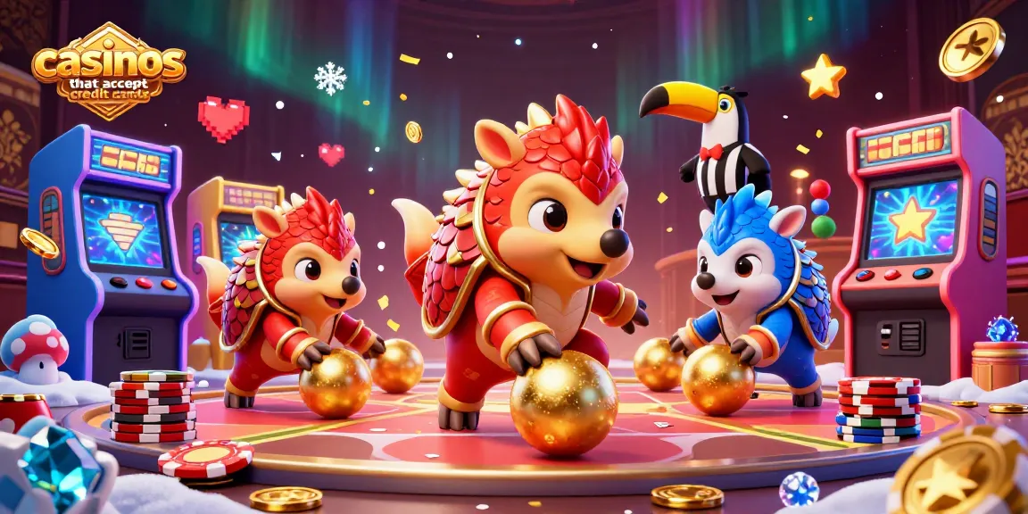 Engaging scene of pangolins celebrating in vibrant casinos that accept credit cards with dynamic gambling elements.