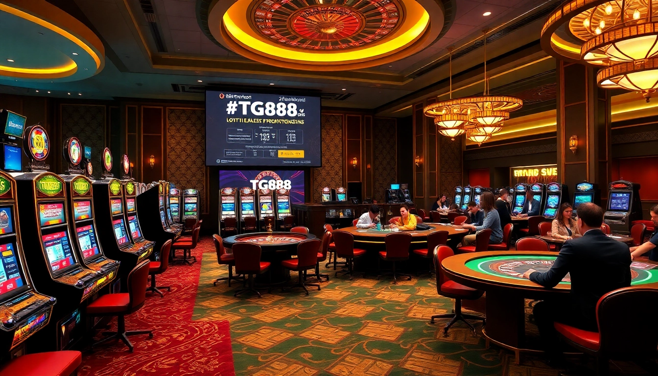 Experience excitement at TG88 Casino with vibrant gaming tables and luxurious atmosphere.