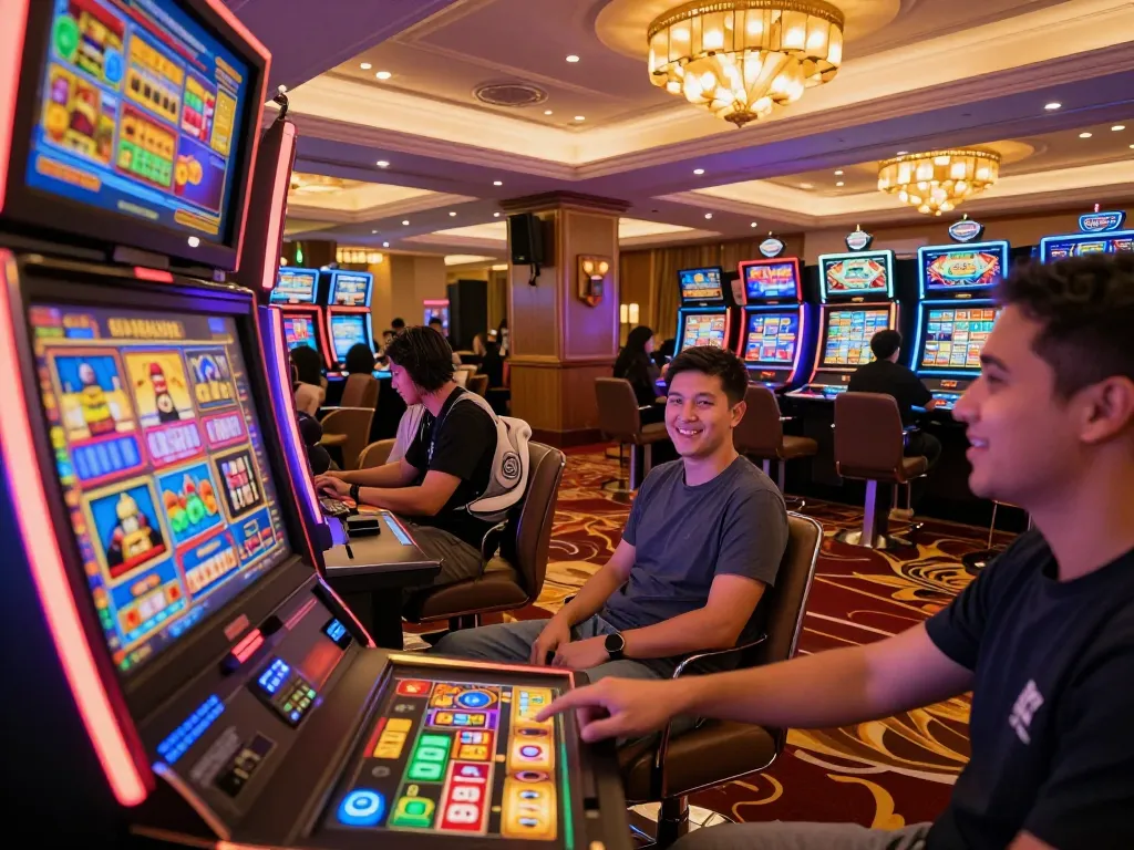 Player spinning the reels at MM88's vibrant online casino slot interface