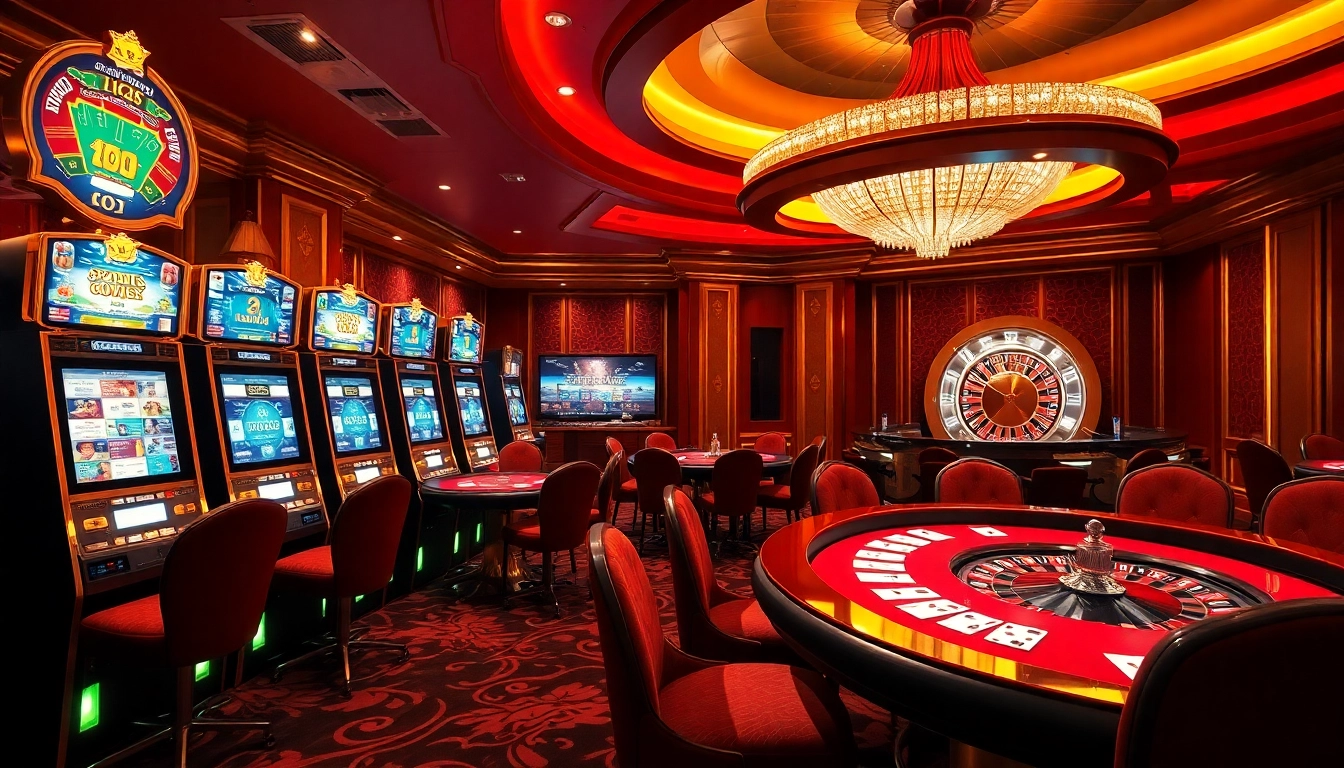 KJC gaming excitement with vibrant casino tables and luxurious decor