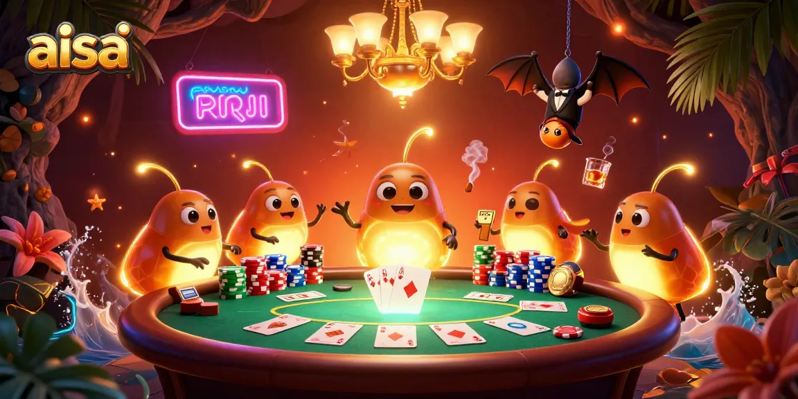 Experience the vibrant aisa cave casino lit by glowworms, showcasing thrilling poker dynamics.