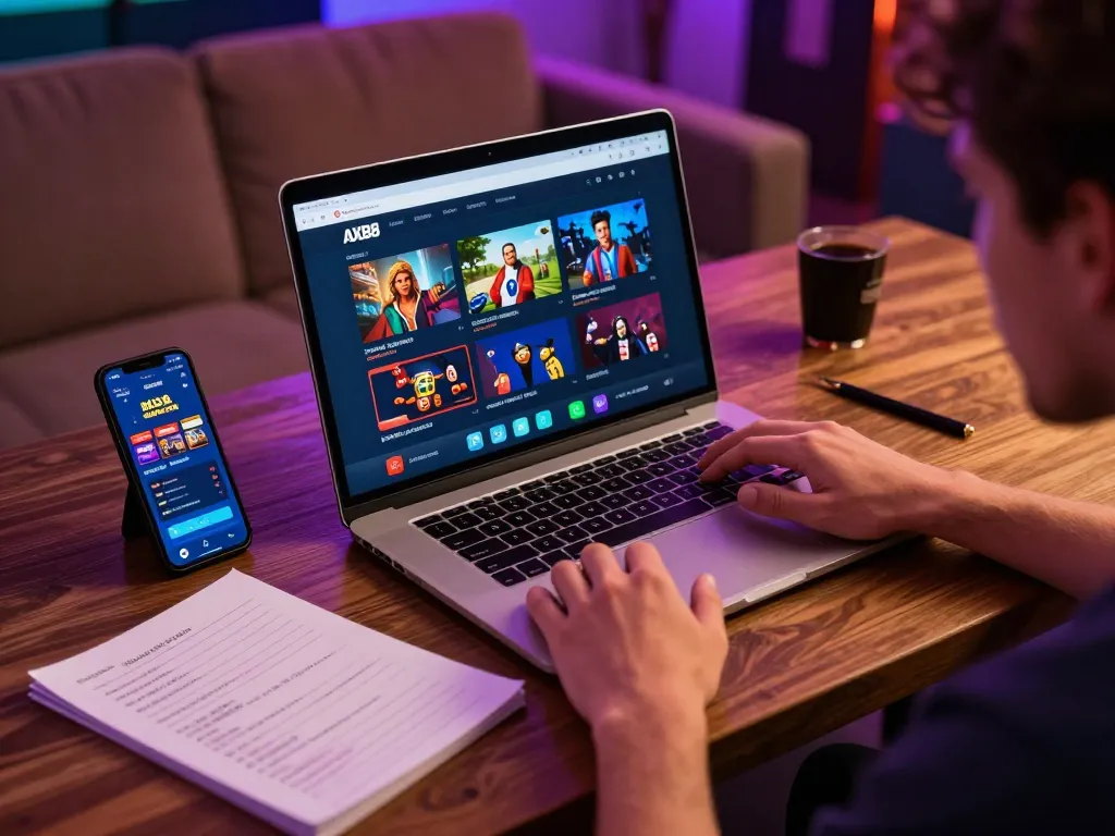 Engaging gameplay on AX88 online casino platform showcasing diverse betting options and strategic notes