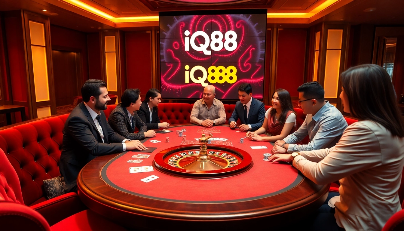 Experience an exciting moment at iq88’s premium casino table with cards and chips.