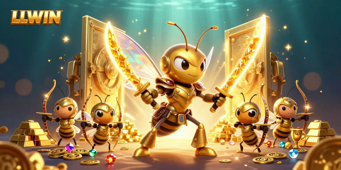 LLWIN leads the gaming scene with exciting rewards, depicted in a vibrant 3D casino illustration.
