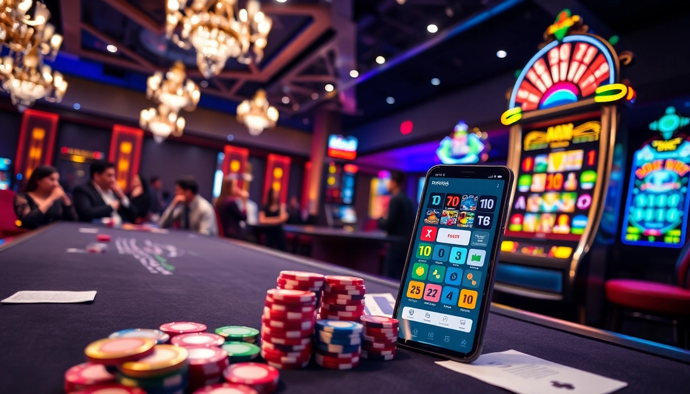 Experience the excitement of RR88 casino gaming with lively poker tables and vibrant slot machines.