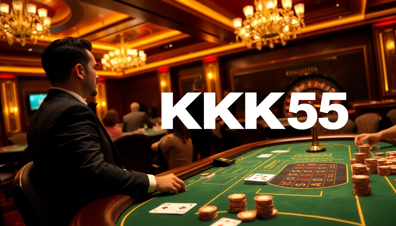 Experience thrilling poker action at KK55 casino with vibrant gameplay and luxury ambiance.