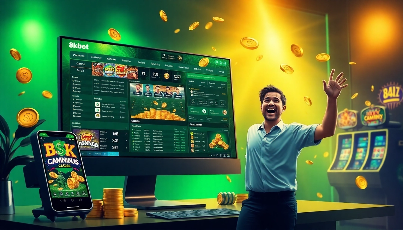Exciting online gaming atmosphere showcasing 8kbet's vibrant betting options and user-friendly interface.