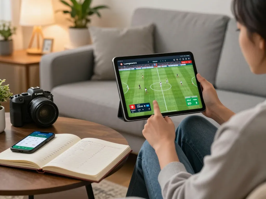 Engaging in online football streaming on Luongsontvz while implementing betting strategies.