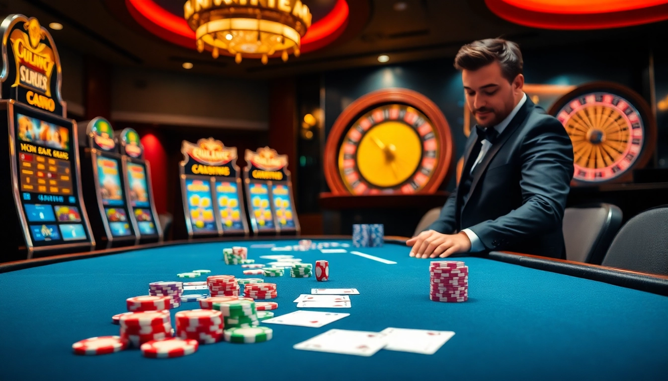 Win big at GG88 with vibrant casino action featuring roulette and colorful chips.