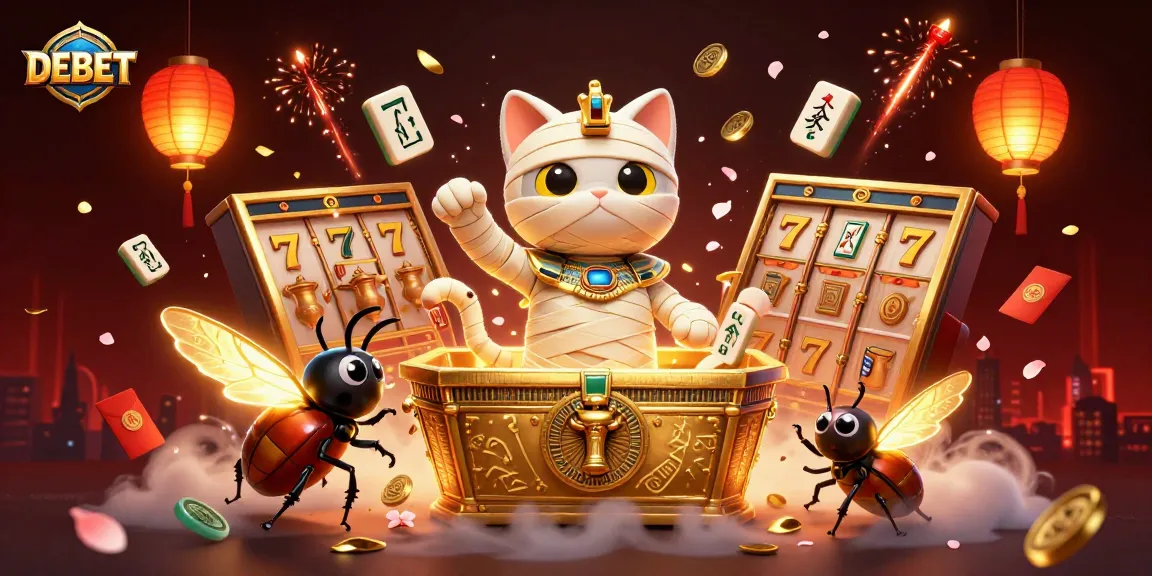 Win big with DEBET at the vibrant pyramid casino with stunning characters and elements.