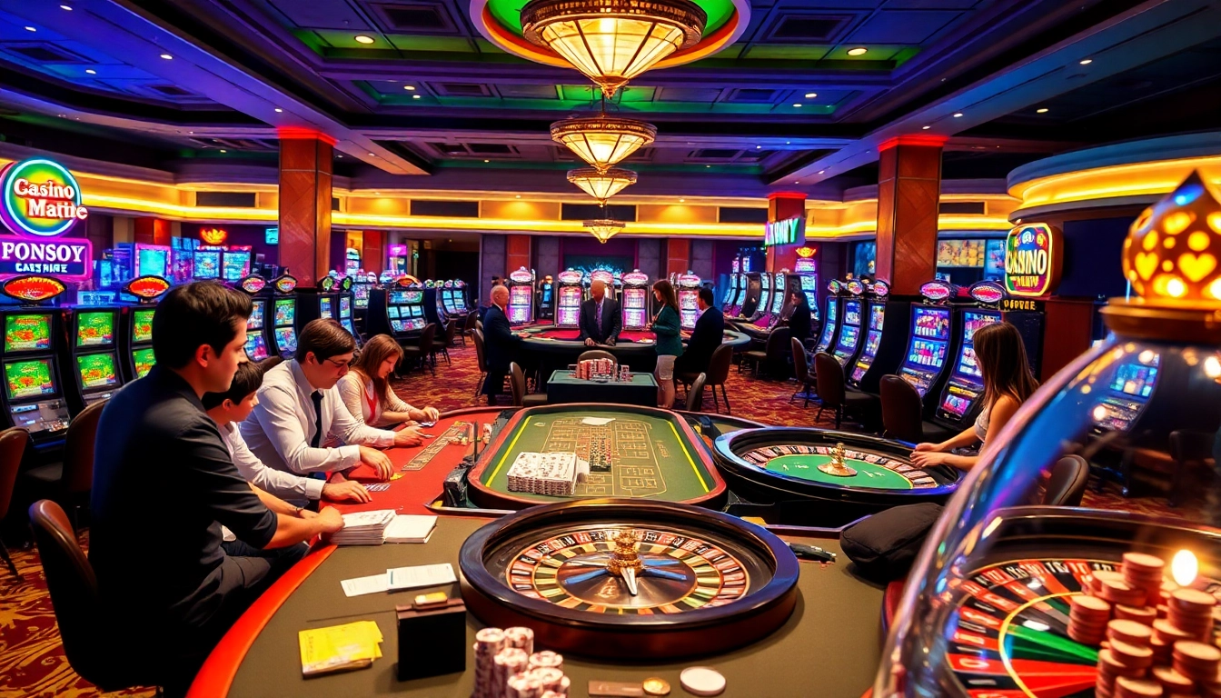 Players betting at tables and enjoying games at https://tg888.art/, conveying excitement in a lively casino atmosphere.